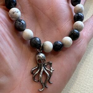BRACELET Crystal Gemstones Octopus Charm